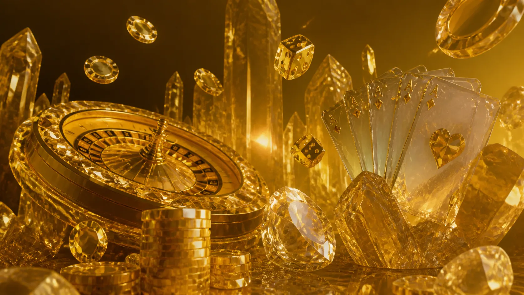 luxurious casino theme with high-end poker chips and glowing elements inspired by Crystalroll